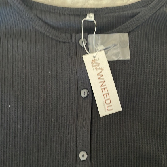 Wendu waffleknit Henley - Picture 2 of 2